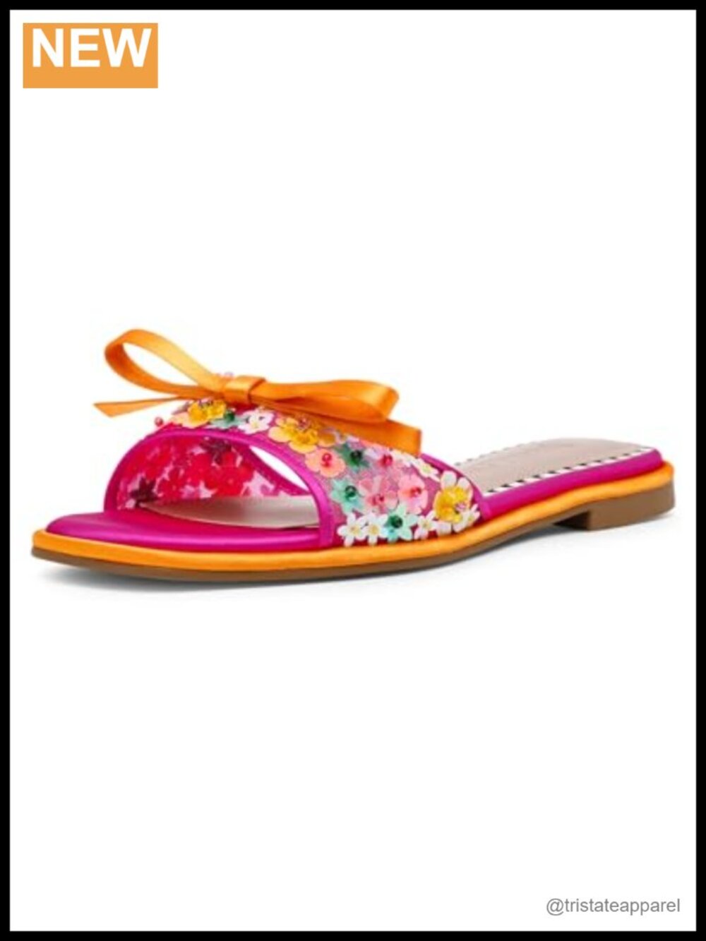 Women's Slide Sandals Bow Detail Flats
